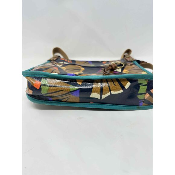 Fossil Purse Crossbody Canvas Bag Coated Key Per School Pencil Teacher Abstract - Picture 5 of 12